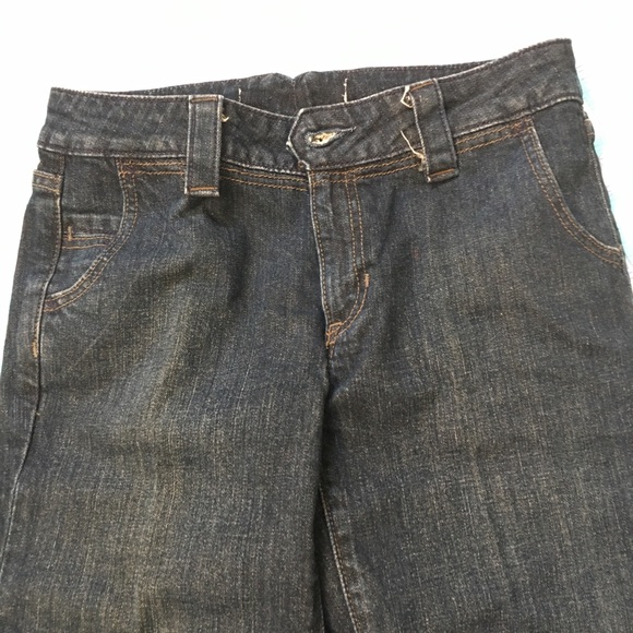 flare bell bottom wide leg low rise dark jeans - Picture 3 of 9